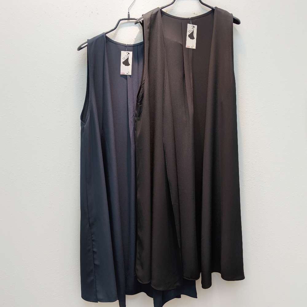 Sleeveless longline vest